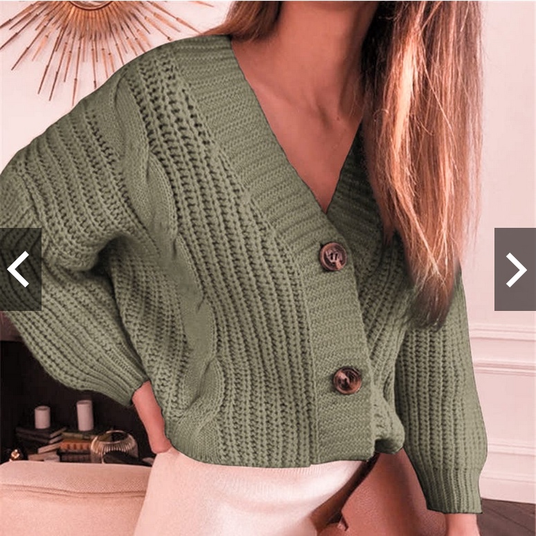 Cardigan CABLE ZULFA Type 3 get  E7 l Rajut TEBAL Premium | Sweater Rajut l Pakaian Rajut Wanita l P