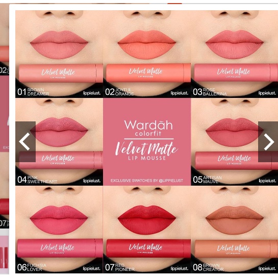WARDAH COLORFIT VELVET MATTE LIP MOUSSE - Lipcream velvet - wardah velvet - velvet - wardah