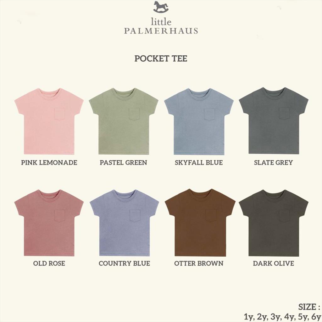 Little Palmerhaus Pocket Tee Otter Brown Kaos Oblong Anak