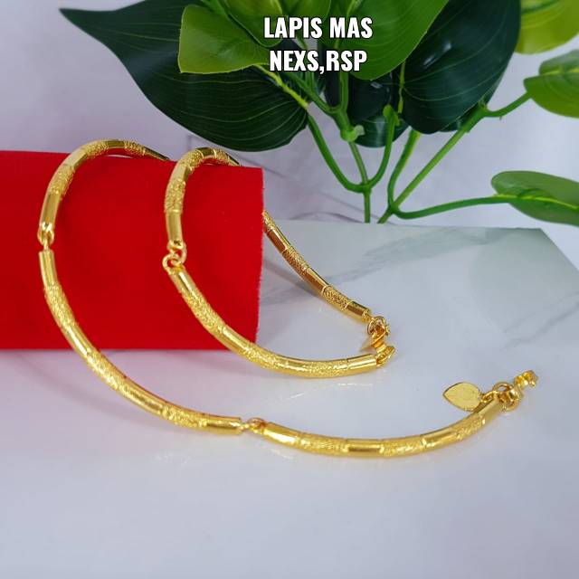 Gelang lapis mas 24k,awet,bisa disepuh ulang