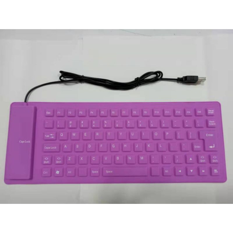 Keyboard Silicone 85 keys 1 warna Portable Keyboard Flexible Silicone Keyboard