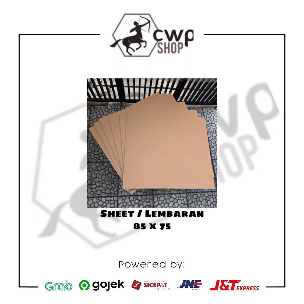 

KARTON KARDUS LEMBARAN UK85X75 SINGLE WALL POLOS DAN BARU