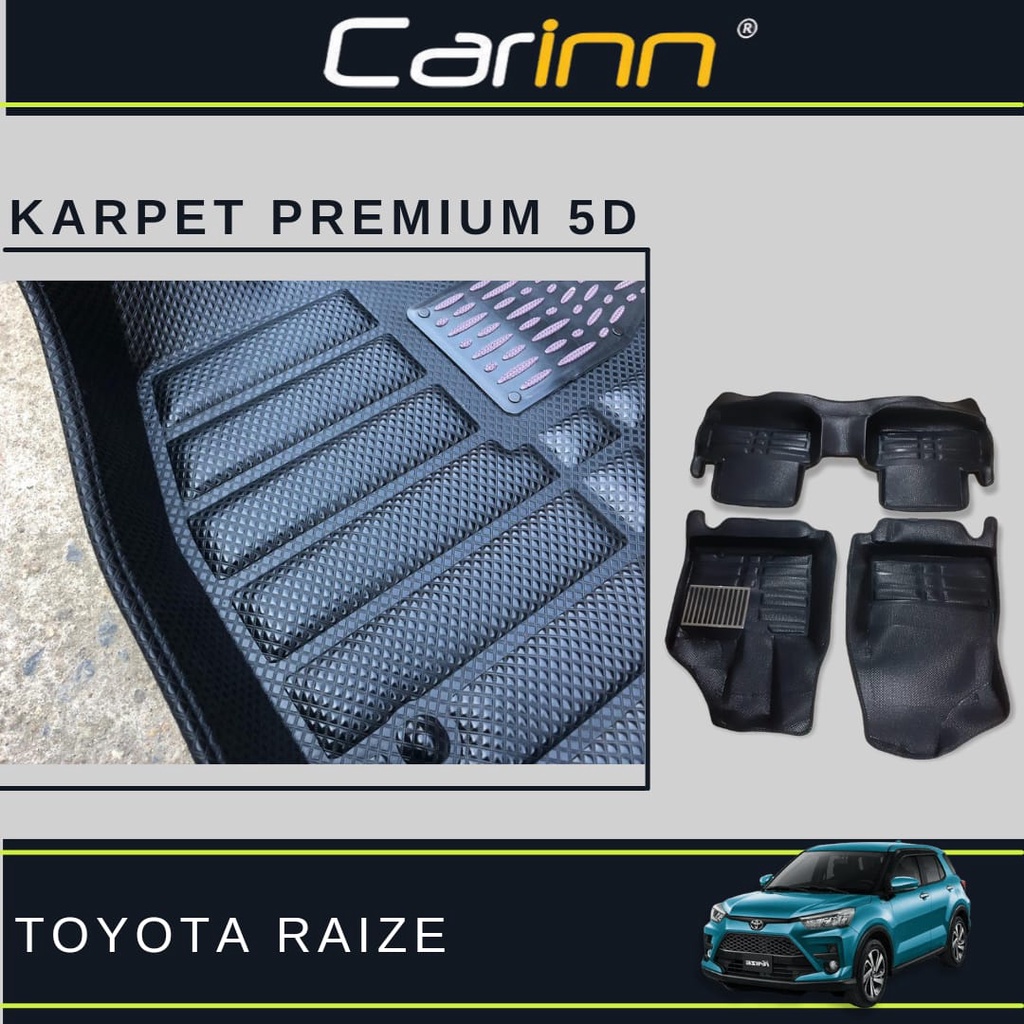 Carinn Premium Karpet Mangkok 5D Mobil Toyota Raize Daihatsu Rocky  - 2 Baris