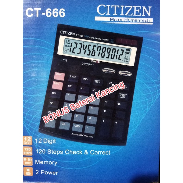 

Kalkulator Citizen CT-666