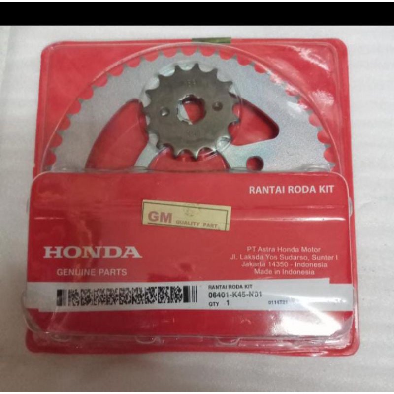 gear set honda CB150r NEW/ CB150R LED ORIGINAL 06401k45N01