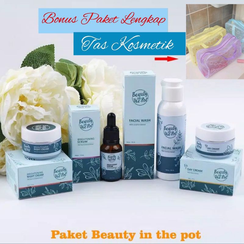 Beauty in The Pot Skincare ~ Paket Facial wash, Serum dan Cream (BPOM)