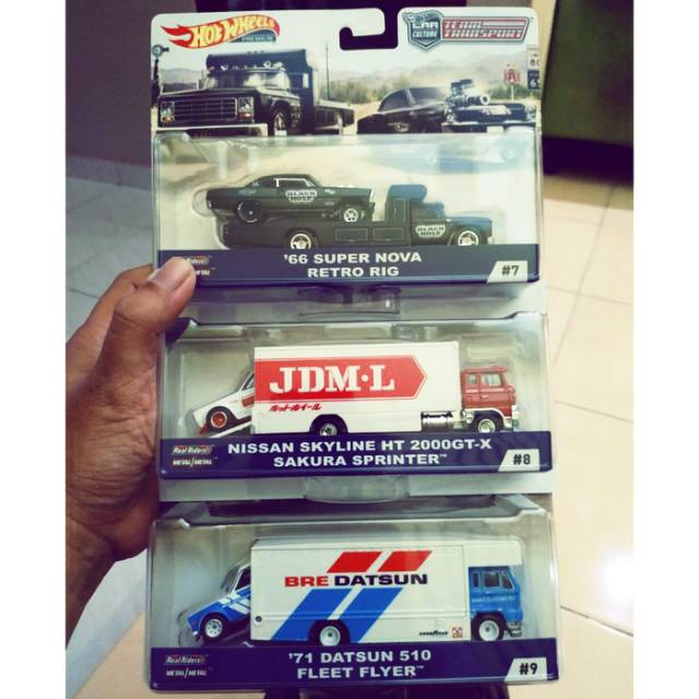 Hotwheels Team Transport 1 dus Bre Datsun Sakura sprinter nova retro rig