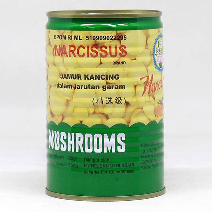 

Narcissus Jamur Kancing Kaleng 425gr Mushrooms Champignons dalam Larutan Garam