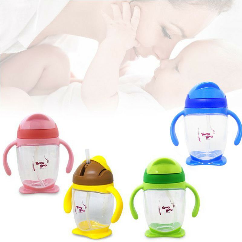 YOUNG YOUNG Botol Minum Bayi 300 ML Bebas Bahan Kimia Straw Cup IL-800-A