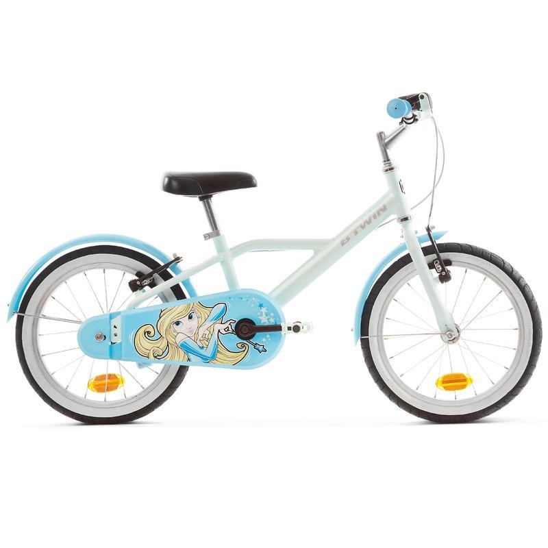 BTWIN 500 Sepeda Anak Blue Princess 16 Inch Untuk Anak Usia 4-6 Tahun