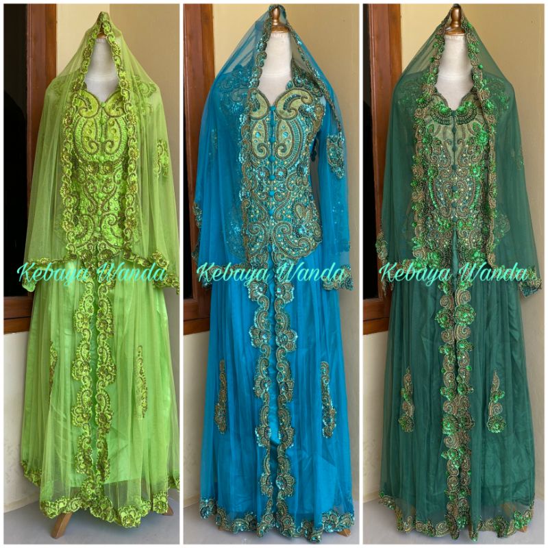 Kebaya Barbie Full Payet + Selendang / Kebaya Akad Pengantin / Kebaya Orang Tua / Kebaya Besan