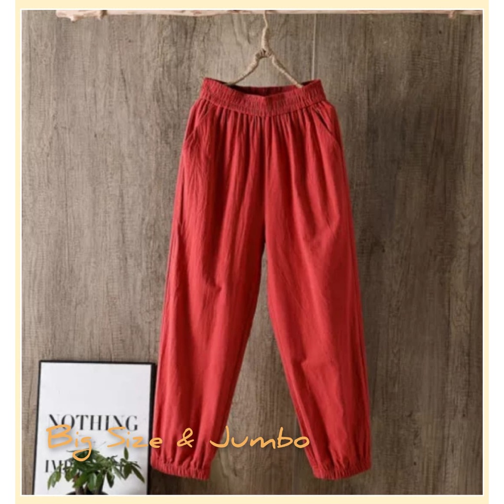 PROMO JOGER JUMBO!! Inka Linen Pants - CELANA JOGER WANITA TERLARIS