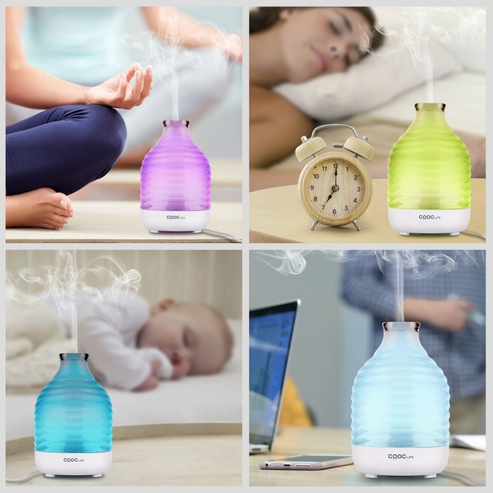 CRDC Humidifier 7 LED Light Aroma Oil Diffuser - Kapasitas 200ml