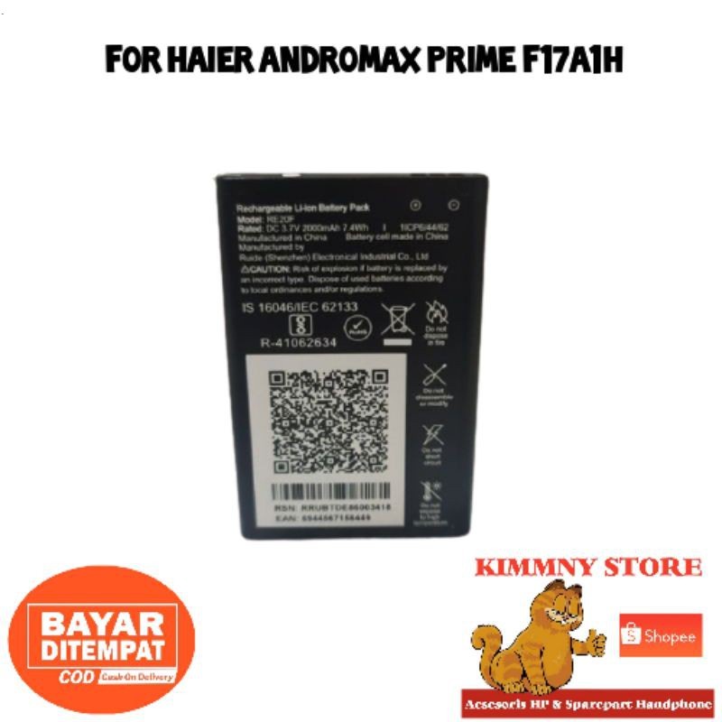 BATERAI BATRE HAIER ANDROMAX PRIME F17A1H H15449 ORIGINAL 100% - BATTERY BATRAI BATU