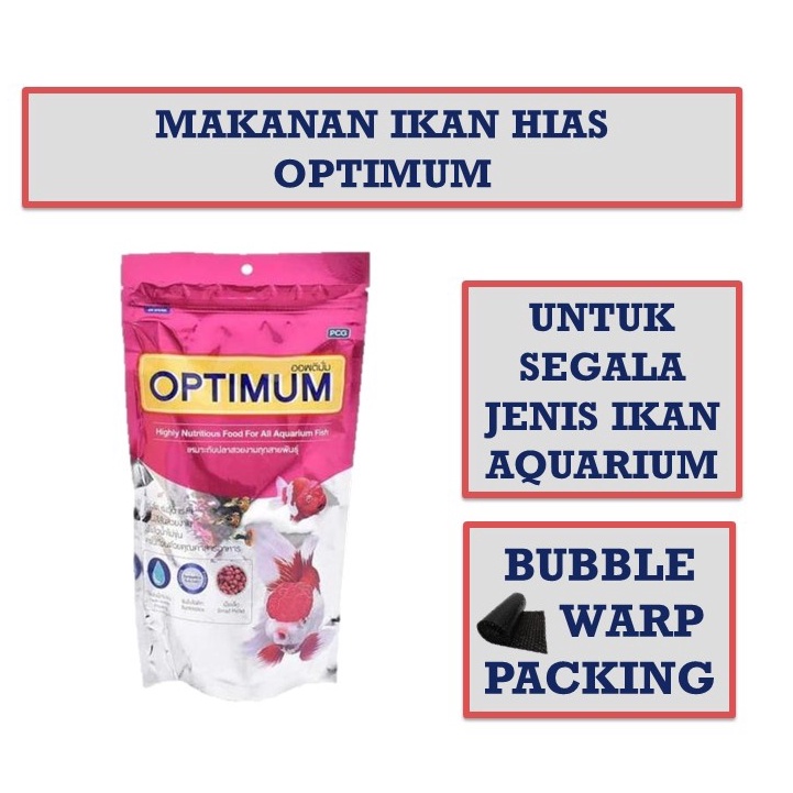 Makanan Ikan Hias OPTIMUM , makanan segala jenis ikan hias aquarium Optimum 200 gr
