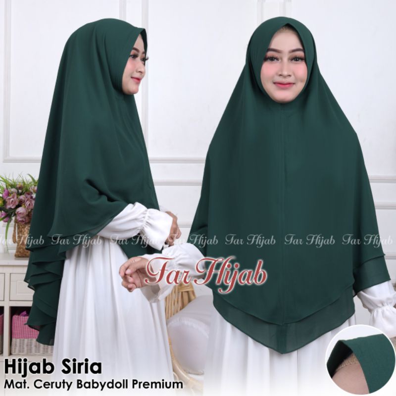 Khimar 2 Layer Jumbo Ceruty Kerudung Syari Jumbo Ceruty Hijab 2 Layer Jilbab Syari Khimar