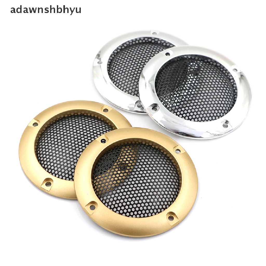 Adawnshbhyu 2pcs 2inci Penutup speaker Audio Lingkaran Hias metal mesh grille