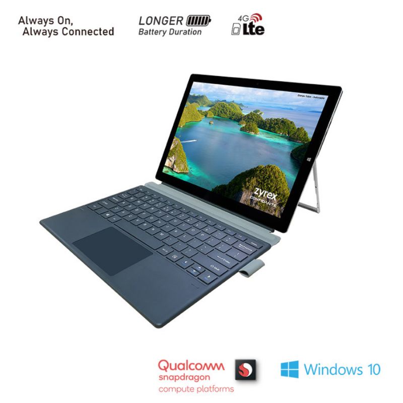 Zyrex Confidante Notebook Laptop 2 in 1 12.3&quot; 8/128GB Qualcomm Snapdragon 850 Win 10 Touch