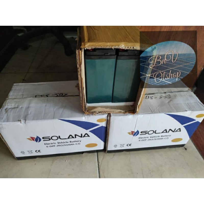 Baterai solana vrla 20ah 12v / aki sepeda listrik