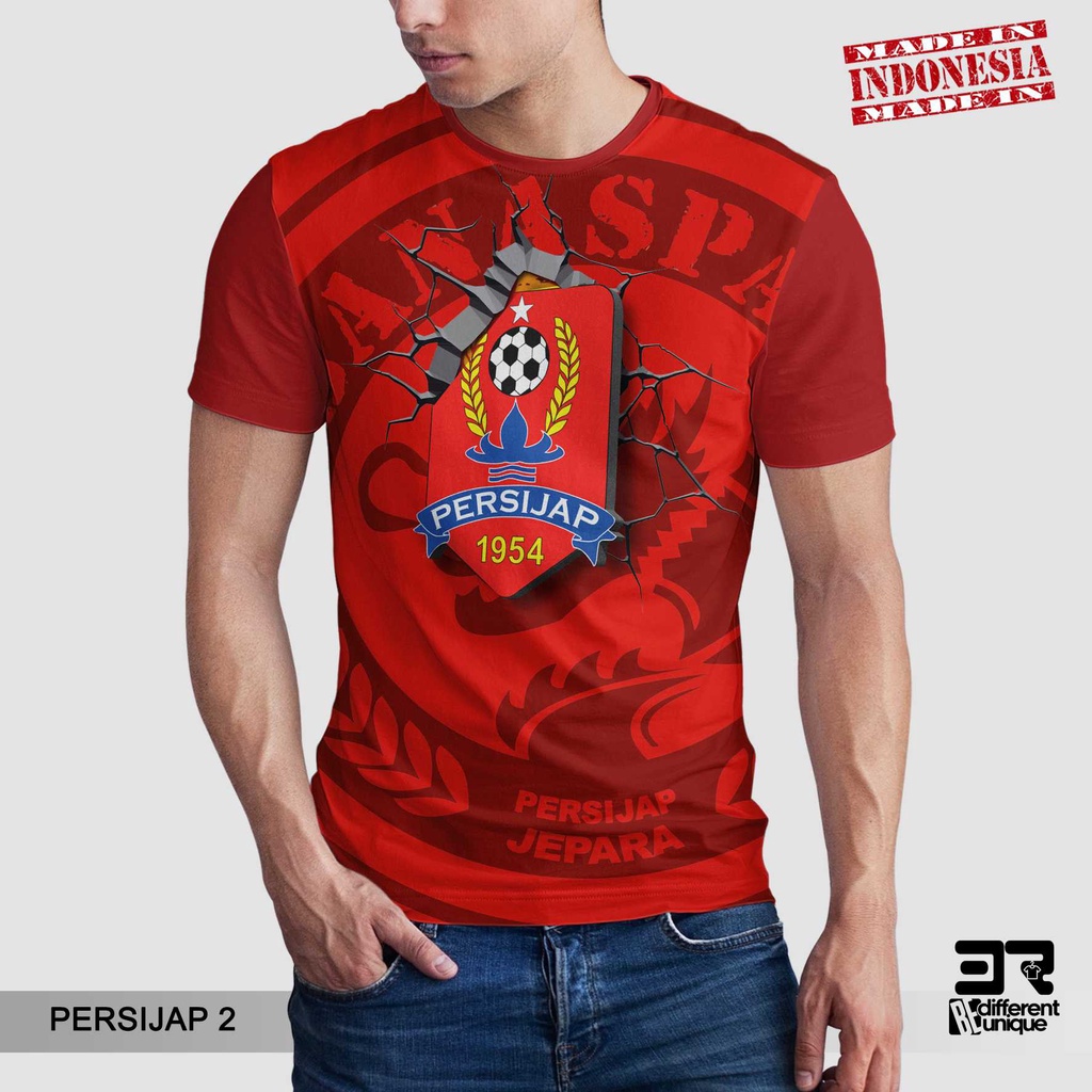 [ COD ] KAOS PRINTING GAMBAR TEAM SEPAKBOLA PERSIJAP JEPARA  2 - BAJU SEPAK BOLA INDONESIA DISTRO OR