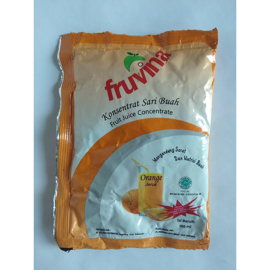 

FRUVINA JUS BUAH KONSENTRAT RASA JERUK 100 ML / ORANGE FRUIT JUICE CONCENTRATE 100 ML