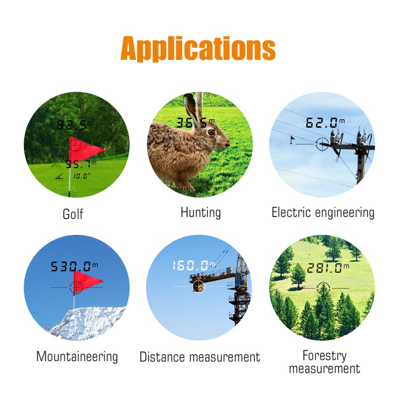 Mileseey Teropong Golf Jarak Laser Rangefinder 600M 6X - PF210