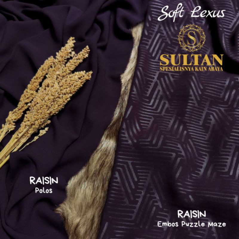 50CM EMBOS PUZZLE MAZE SOFT LEXINA RAISIN KAIN ABAYA SULTAN (MEREK LAMA: SOFT LEXUS)