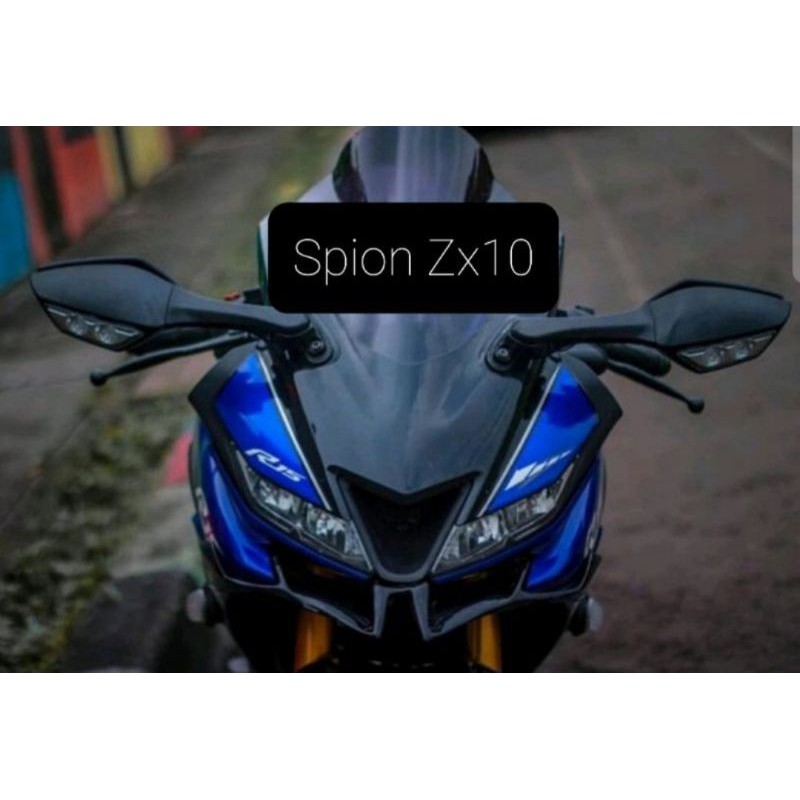 Spion Model Ninja ZX10R Ninja 250FI R25 - R15 - CBR 150 - 250 - GSX - DLL Plus Packingan Buuble Warp + kardus paking aman