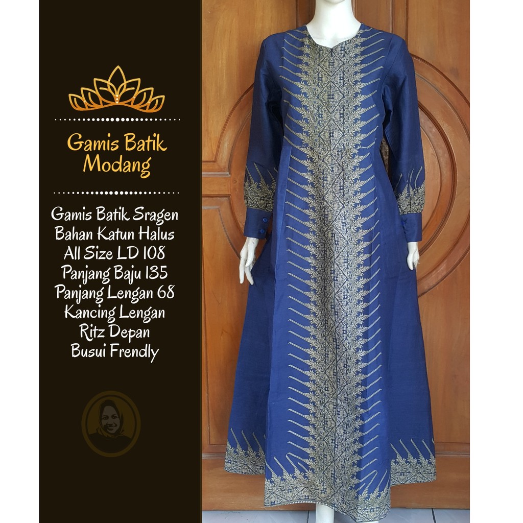 Gamis Batik Terbaru / Gamis Batik Pesta / Gamis Batik Hijab / Hijab Batik