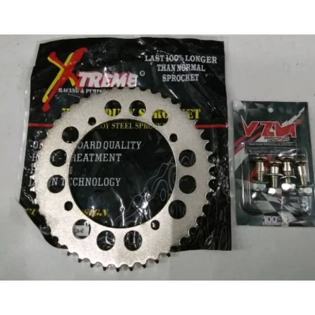 Gear KLX 150 Xtreme Ukuran 44 45 46T Dengan baut