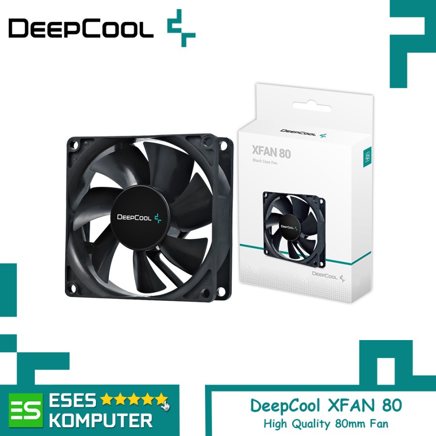 Fan DeepCool XFAN 80 BLACK | 80mm 8cm Quiet 4-Pin Molex