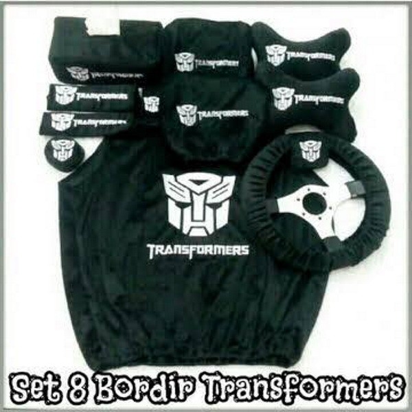 Bantal Mobil 8 in 1 Exclusive Transformers Hitam