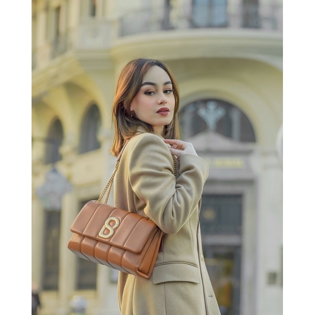 Preloved Buttonscarves Nora Flap Bag Caramel