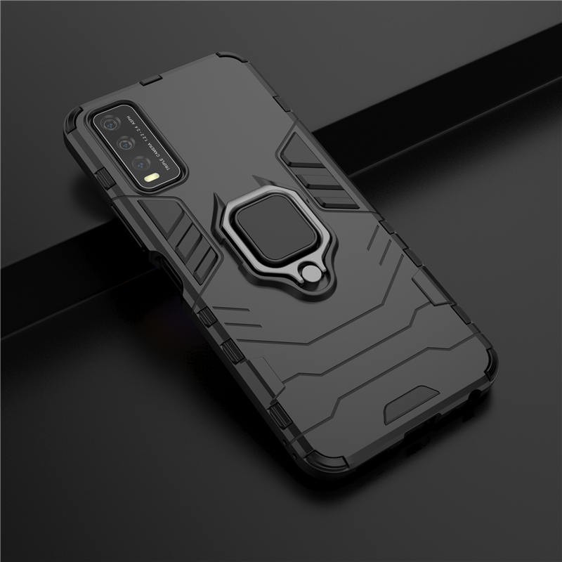 Case Hardcase Robot Kickstand Iron Man Ring For Vivo Y20G / Y20A