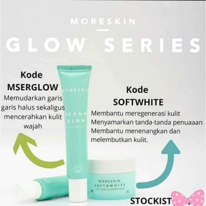 PAKET MORESKIN GLOW SERIES NASA/ MORESKIN SERUM GLOW + MORESKIN SOFT AND WHITE CREAM