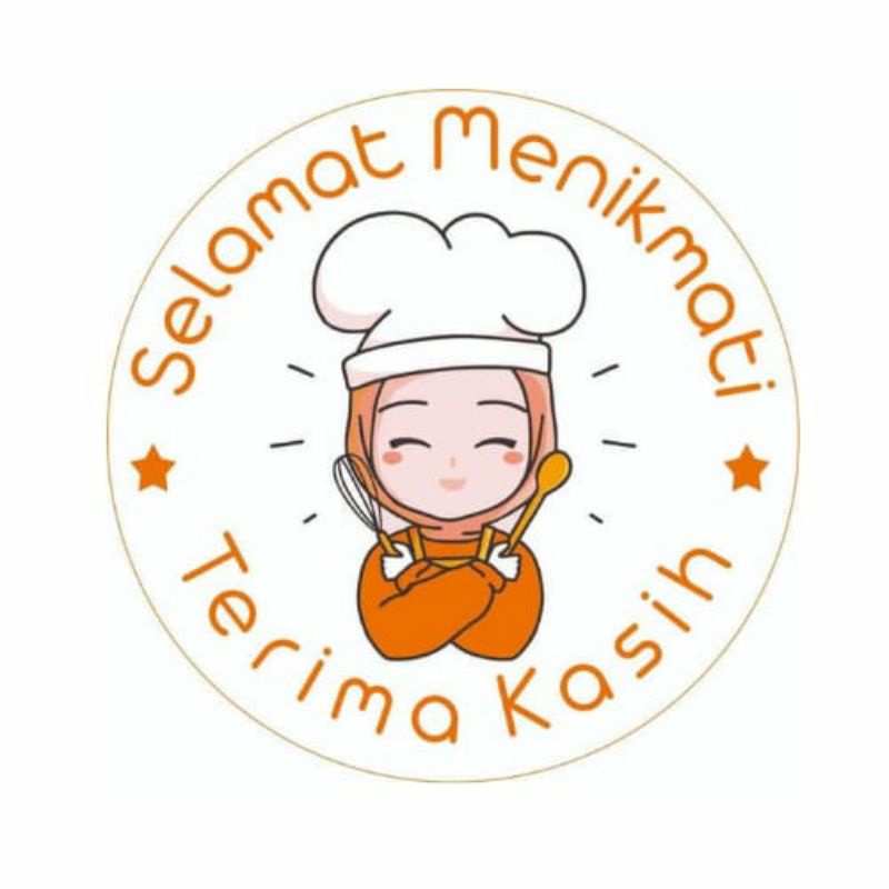 

1 pcs sticker makanan selamat menikmati