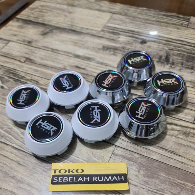 New dop velg variasi kerucut crome dan putih 6.5cm HSR resin hologram Original