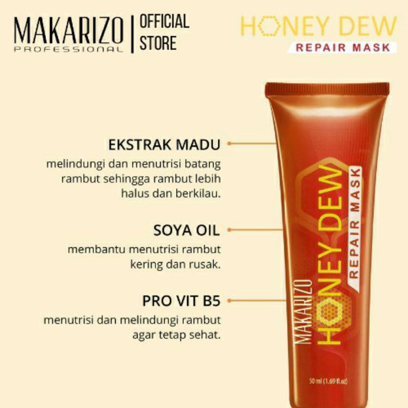 [1 BOX] MAKARIZO Honey Dew Repair Mask Dusset 50ML x 10