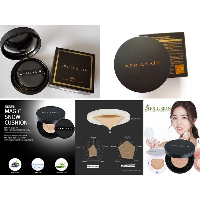 Bedak Aprilskin / Bedak Korea Aprilskin Cushion Black