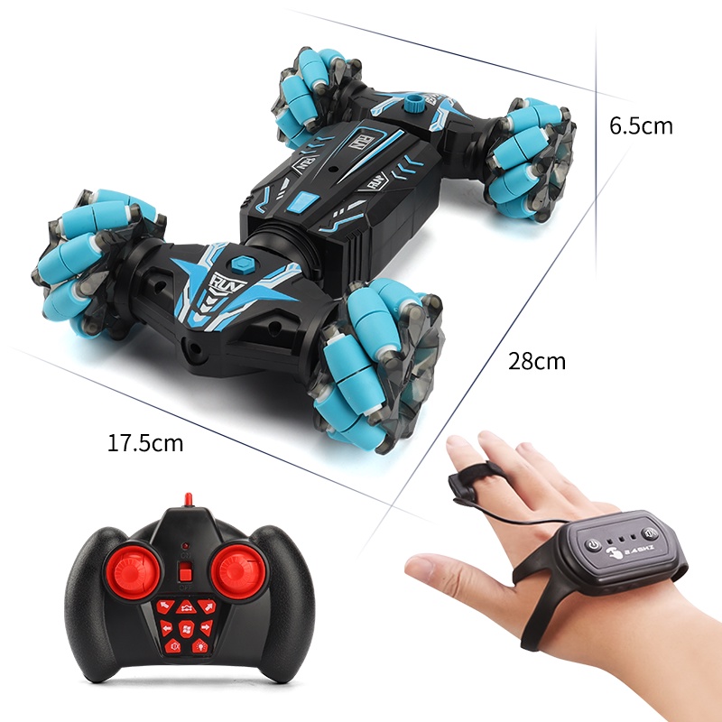 COCO RC Stunt Car Mobil Akrobat Remote Control Dengan Lampu Berwarna Rotasi 360° Kontrol Gerakan Bisa Menyemburkan KabutMobil Remote Control Gesture Sensor Tangan Control Mobil Remote Control Offroad 4x4 Mainan Remote Control Dengan Jam Tangan