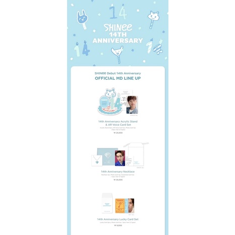[PO] SHINEE Debuts 14th Anniversary OFFICIAL MD LINE UP
