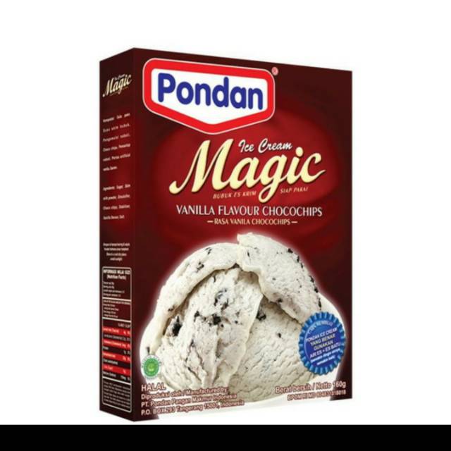 

PONDAN ICE CREAM MAGIC RASA VANILLA CHOCOCHIPS 160 GRAM