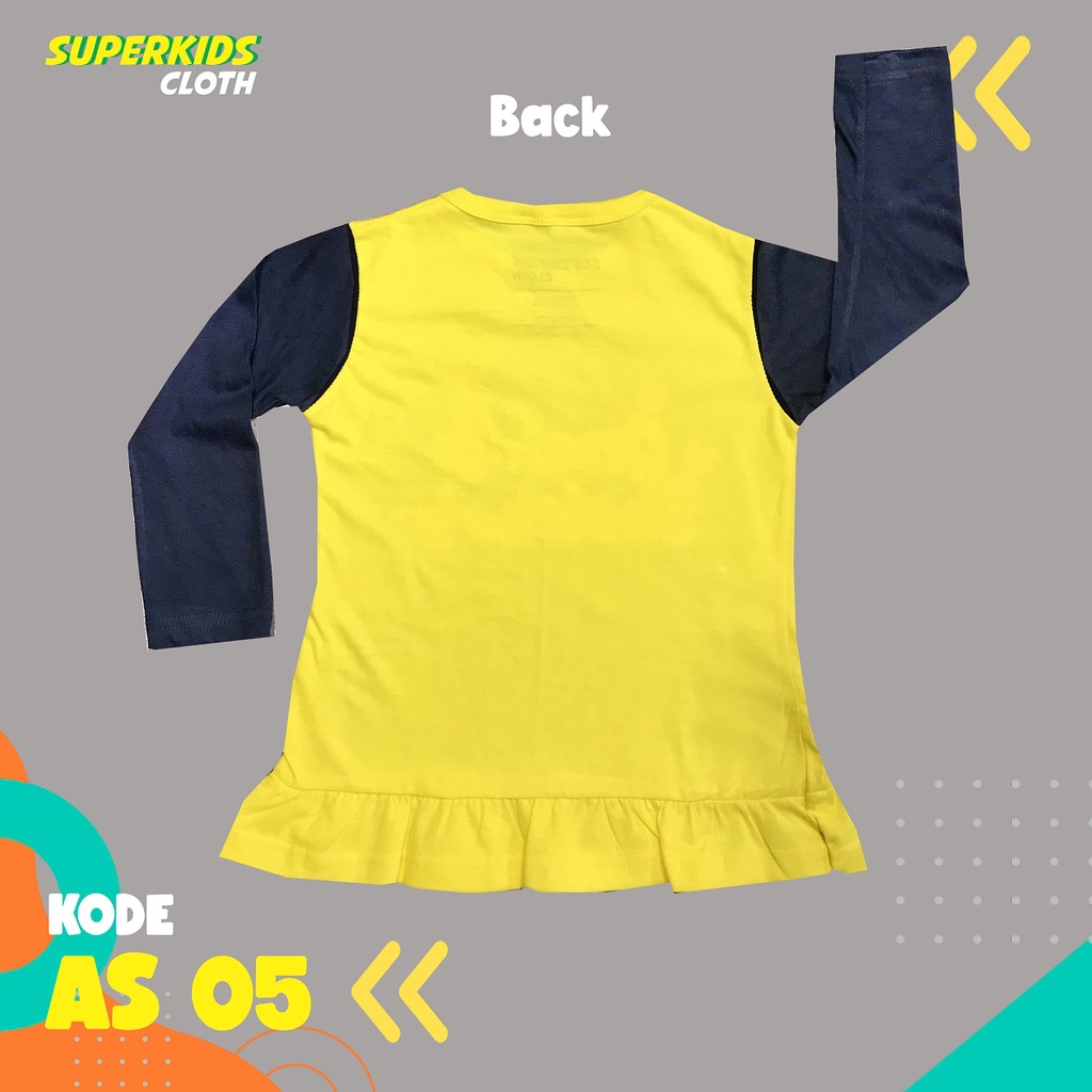 BAJU ANAK PEREMPUAN / KAOS ANAK PEREMPUAN / PAKAIAN ANAK CEWEK KAOS ANAK PEREMPUAN LENGAN PANJANG ANAK SHOLEHAH ECER GROSIR SUPERKIDS CLOTH 1 - 11 TAHUN