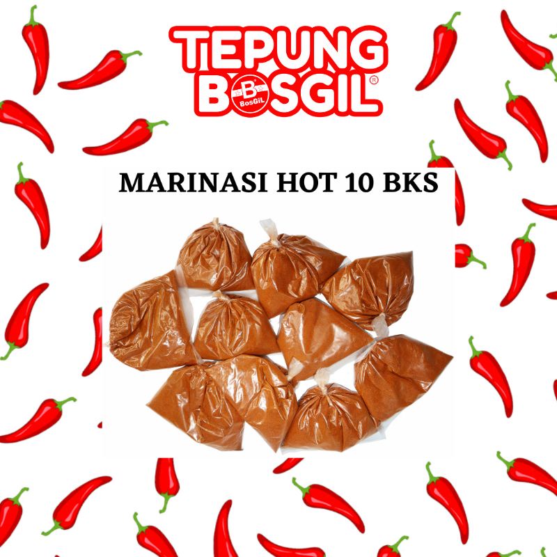 

Bumbu Marinasi Premium Fried Chicken extra pedas berat 40 gram @10 bks