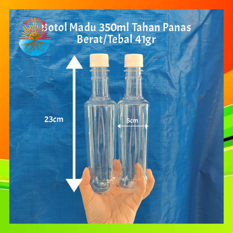 CUCI GUDANG WAJIB 100pcs Botol Madu Tebal 350ml Botol Plastik Tebal / Botol Kosong Baru