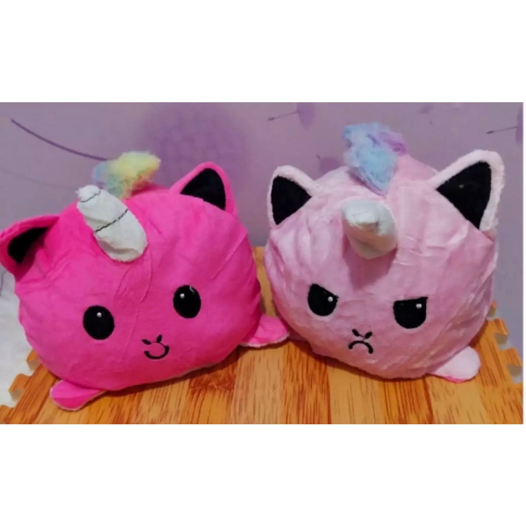 Boneka reversible unicorn / 2 EKSPRESI BOLAK BALIK / Berubah Ekspresi