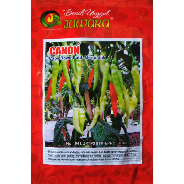 CABAI RAWIT CANON PACK 10 GRAM Benih Cabai Rawit Putih Merunduk CANON Jawara F1 bibit tanaman sayur sayuran cabe ±2300