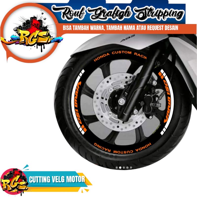 Decal Sticker • Decal Cutting Sticker Velg Motor Desain Suka Suka