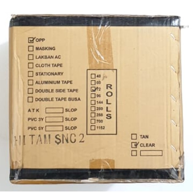 VF HTM Strong n Clear Lakban 45mm x 40y 72 roll (1 dos) / Isolasi / Solasi