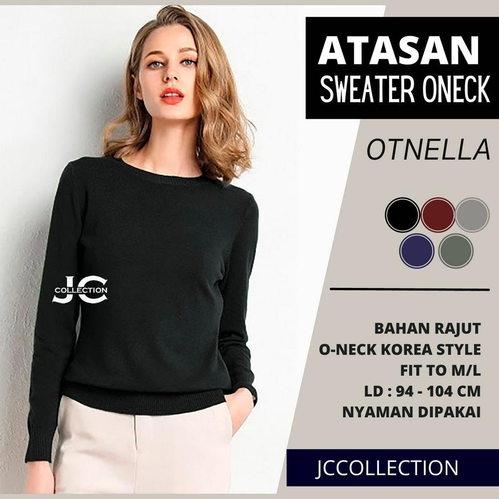 Sweater Rajut Wanita Leher O Wanita Knitting Oneck  - JCCollections